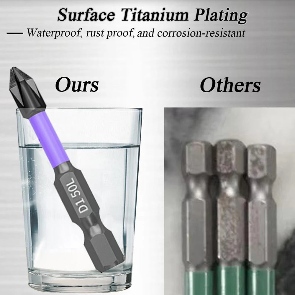 Power up with magnetic screwdriver bits, 6 or 12 pcs!