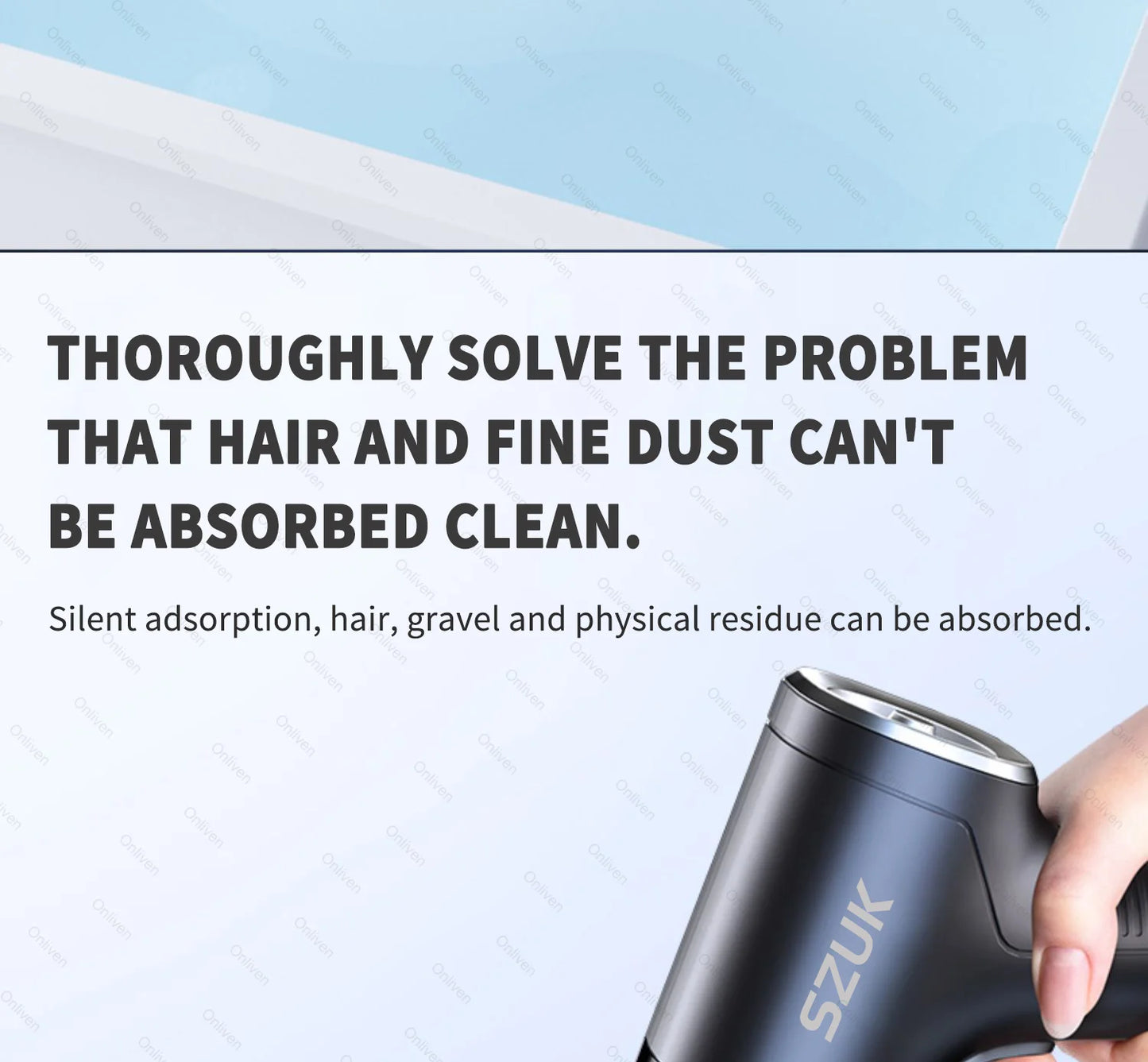 SZUK 98000PA Mini Car Vacuum Cleaner – Wireless & Powerful