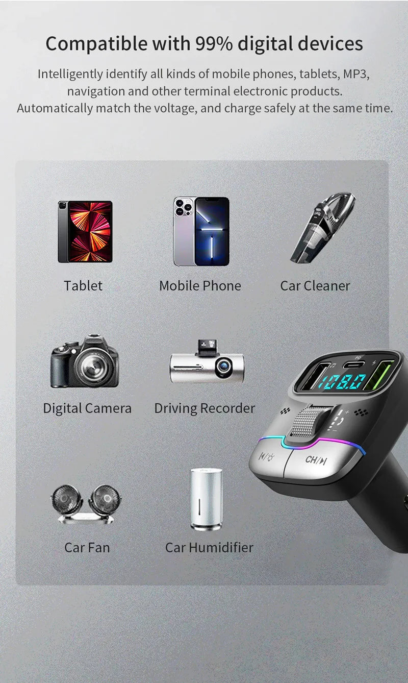 Xiaomi Bluetooth 5.4 FM Transmitter Car Adapter