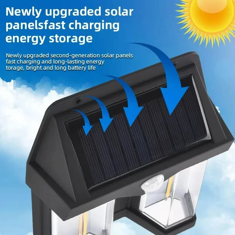 Powerful Outdoor Solar Lamp Garden Solar Powered Streetlight Outdoor Lights