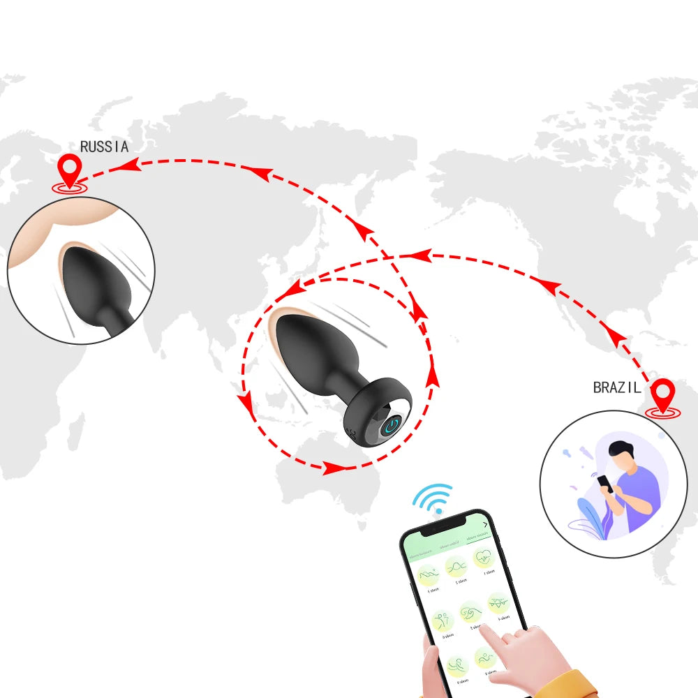 Wireless Vibrating Anal Plug with 10 Modes