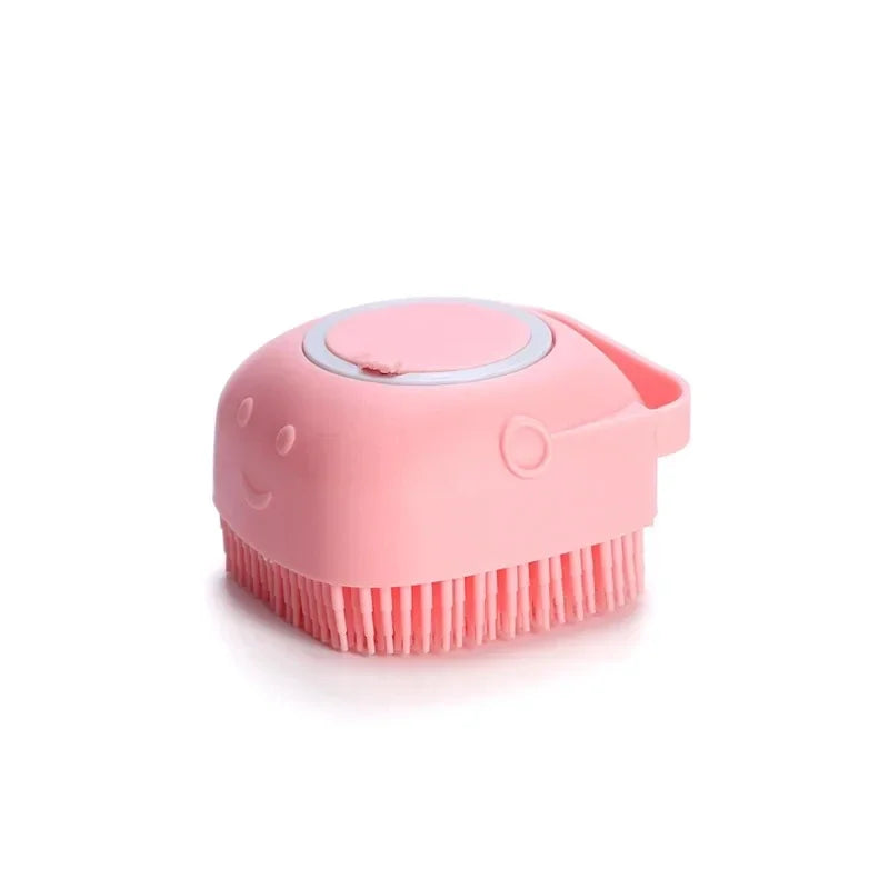 Soft Silicone Pet Bath Brush – Wash & Massage in One!