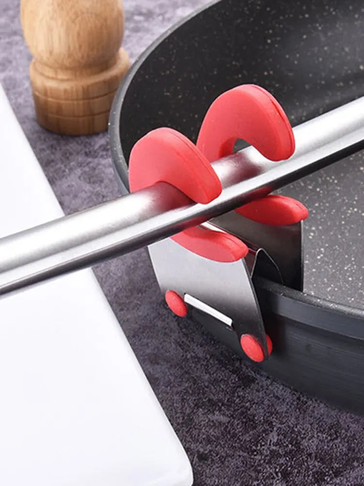 Stainless Steel Pot Clip – Spoon Rest & Anti-Scald Holder