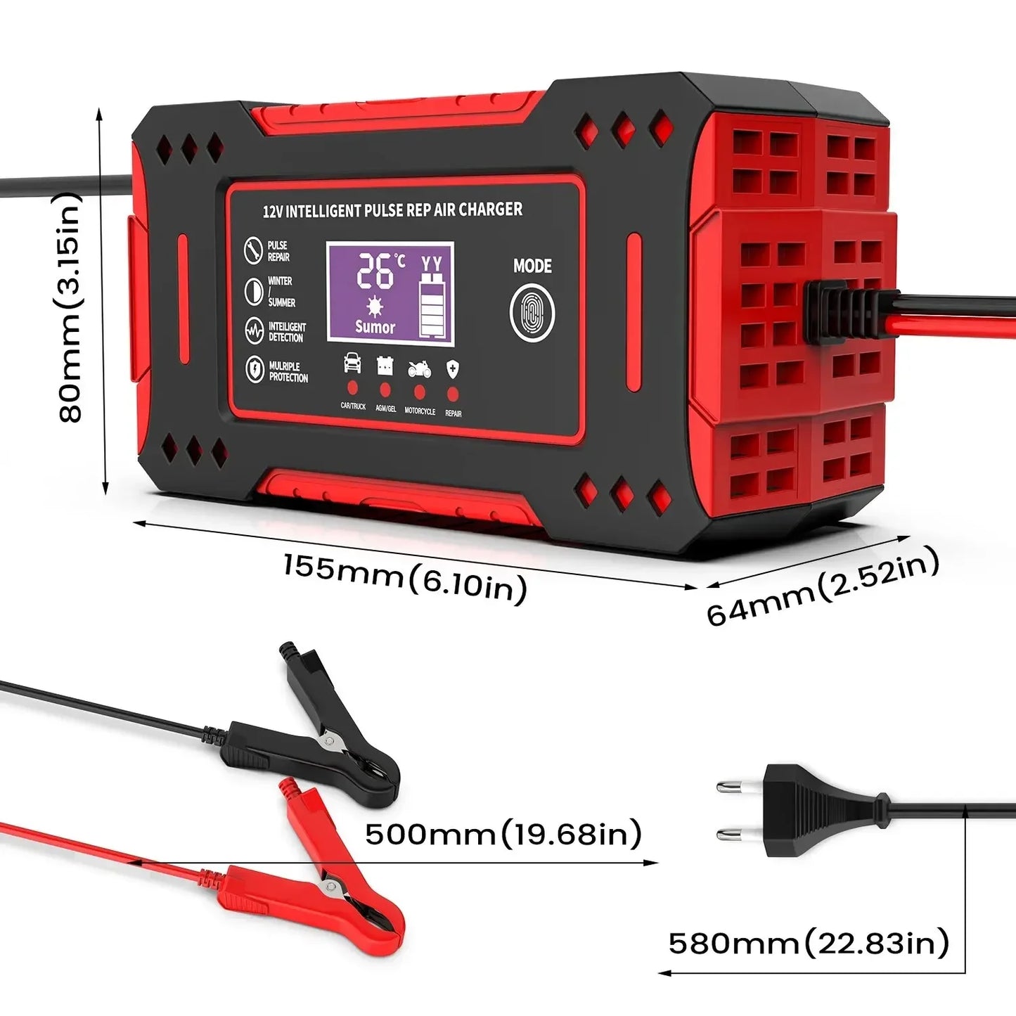 12V 6A Smart Car Battery Charger