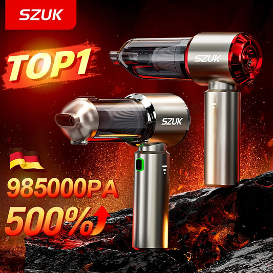 SZUK C012MAX Wireless Car Vacuum – Strong Suction Mini Cleaner