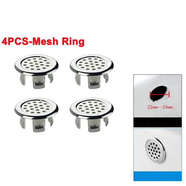 4Pcs Overflow Drain Cover for Sink & Bathtub