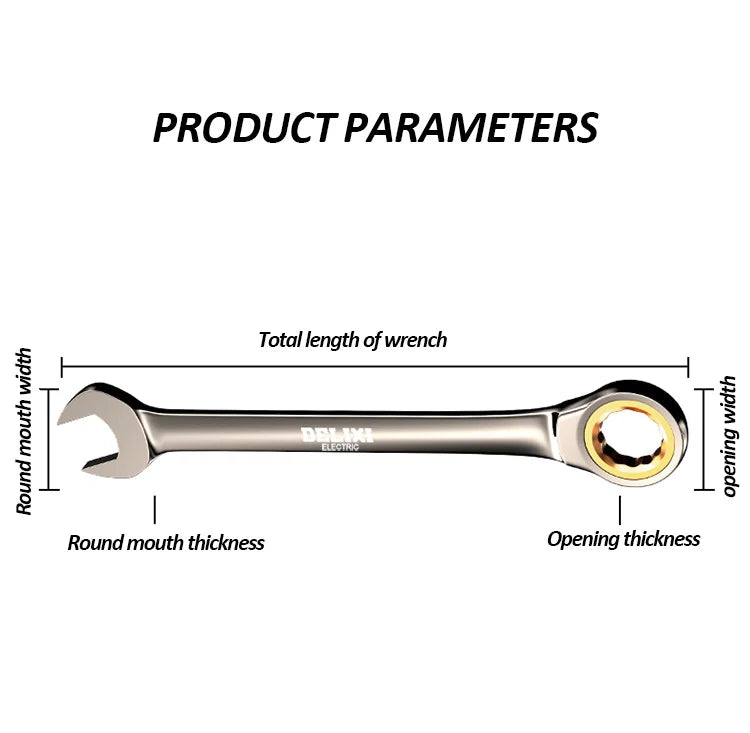 DELIXI Dual-Use Ratchet Wrench – Precision Power, Both Ways!