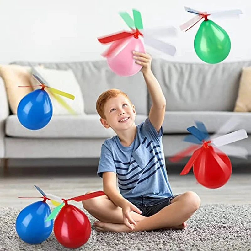 6PCS Air Balloon Helicopter Flying Toys Set