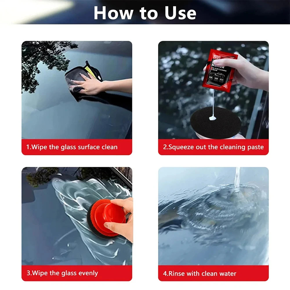 Restore crystal clarity with this car glass cleaning kit!