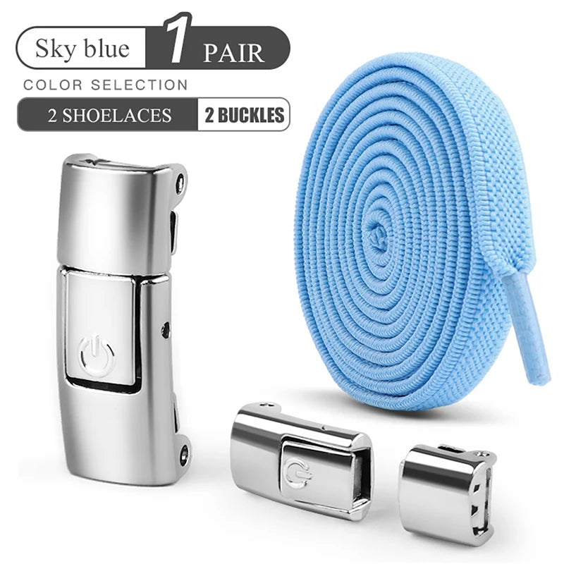 8mm No-Tie Elastic Shoelaces with Press Lock - Clickilix