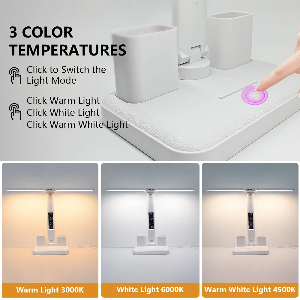 Smart Touch LED Desk Lamp Rechargeable for Study