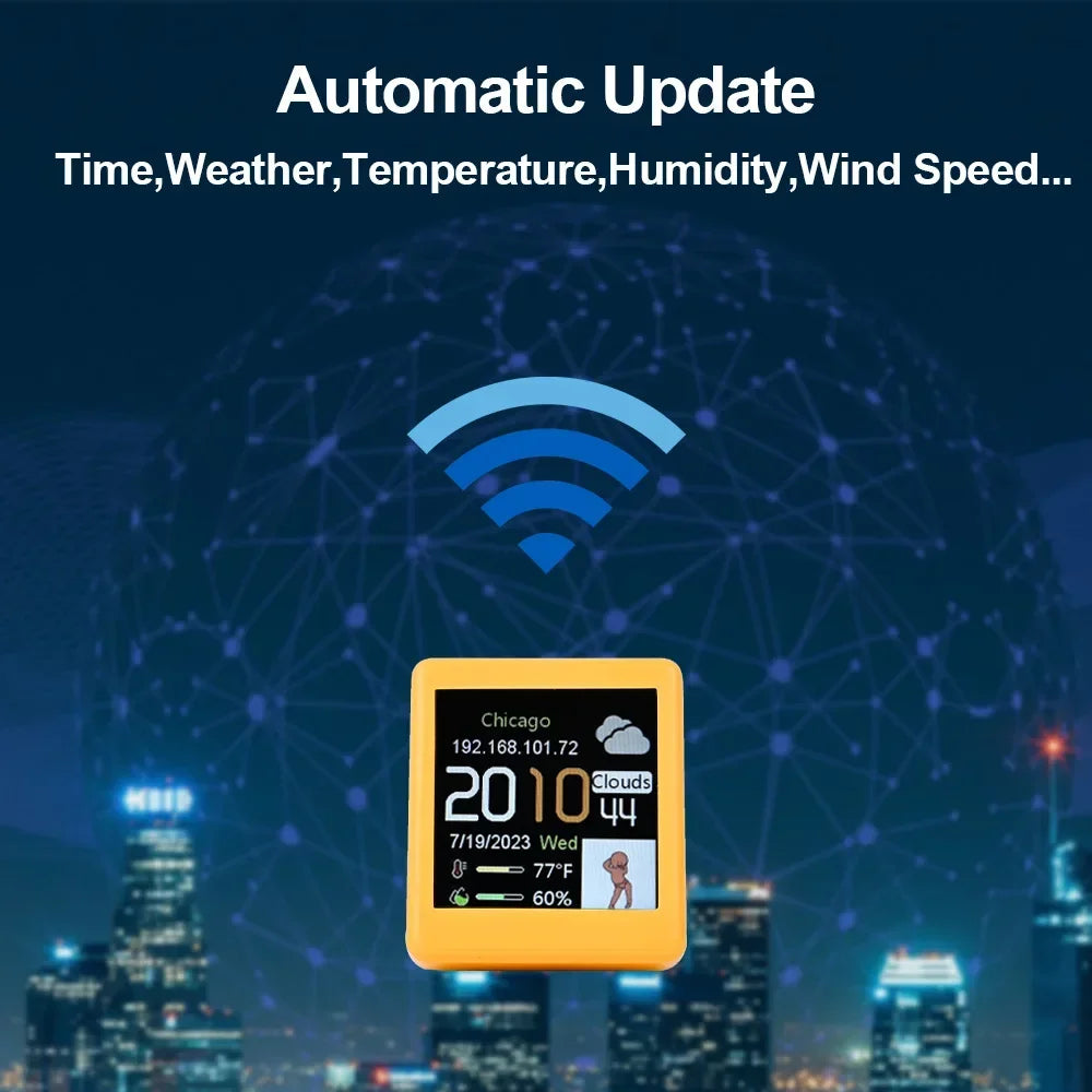 Smart WiFi Weather Clock with Bitcoin Monitor