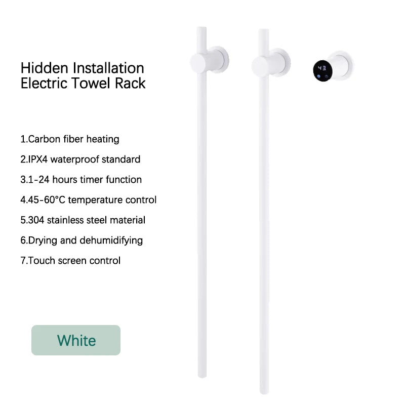 Smart Electric Heated Towel Rack with Timer