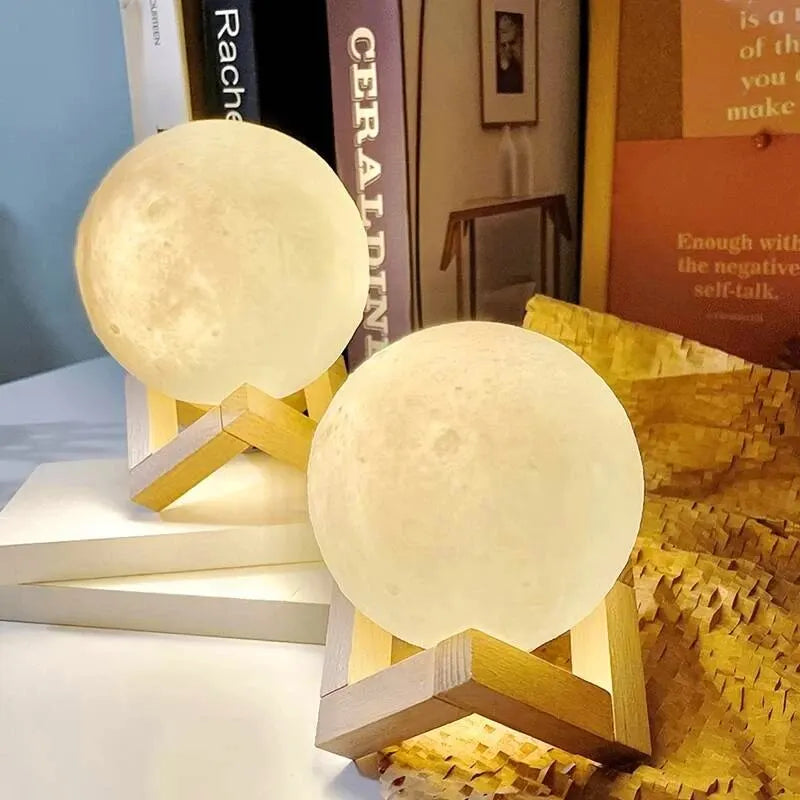 8cm DIY Galaxy Moon Lamp with Stand - Clickilix