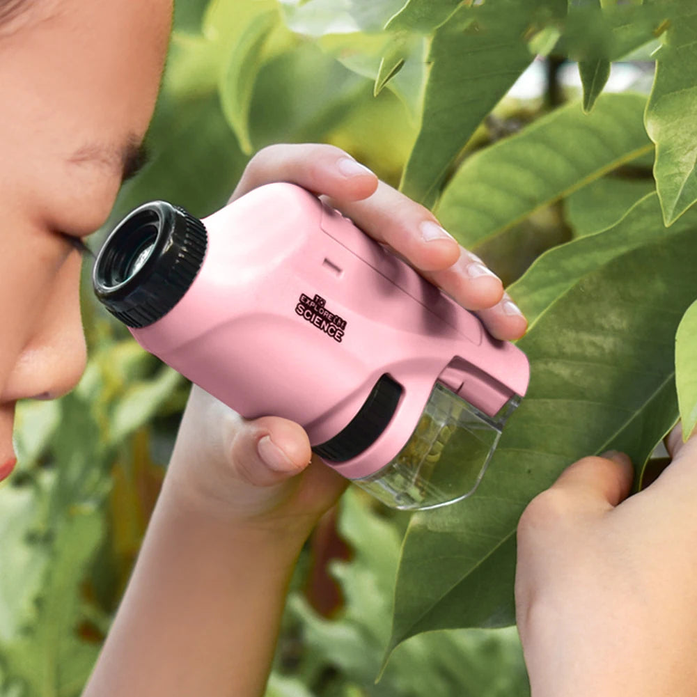 Mini Pocket Microscope 60–120X With LED Light