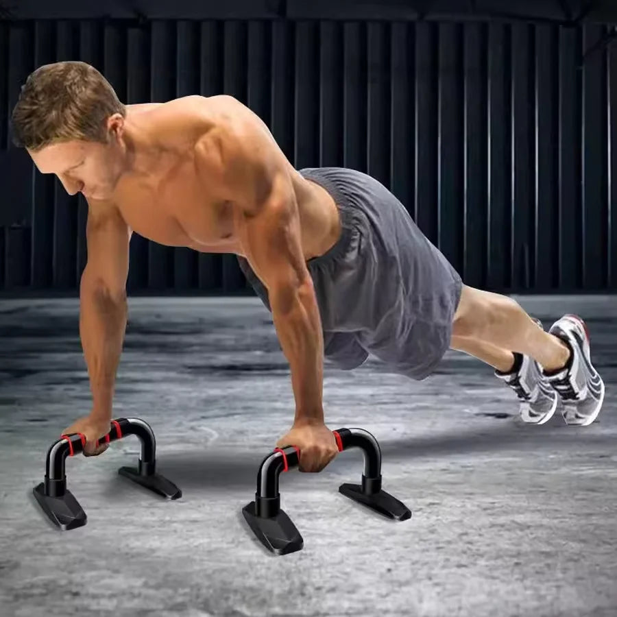 Anti slip push up H-shaped support bar