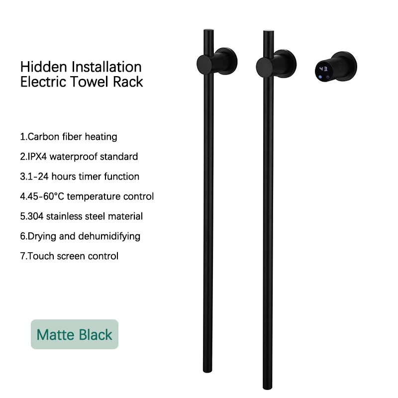 Smart Electric Heated Towel Rack with Timer