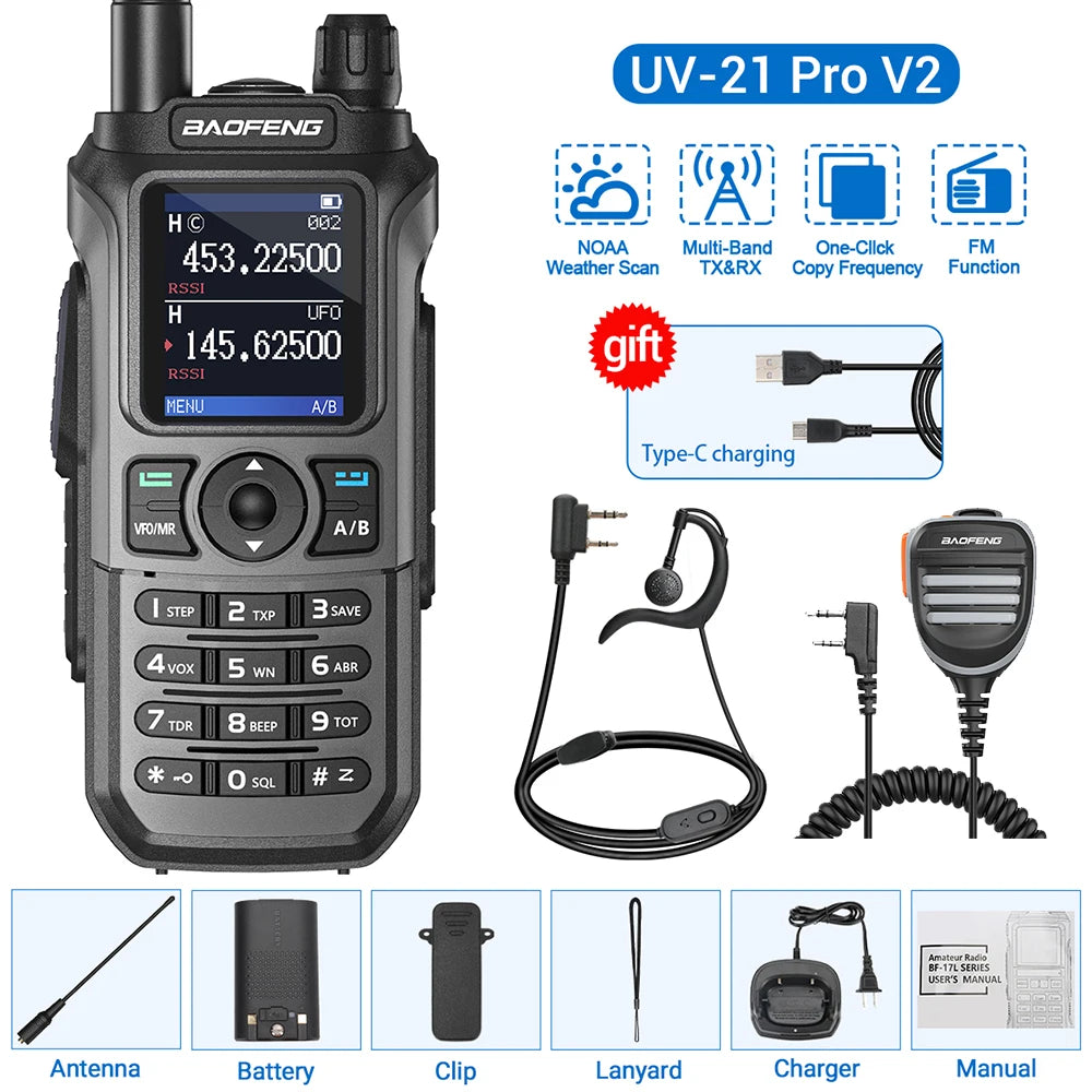 Baofeng UV-21 Pro V2 Waterproof Long-Range Radio