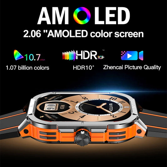 2.06" AMOLED Smart Watch Wireless Charging