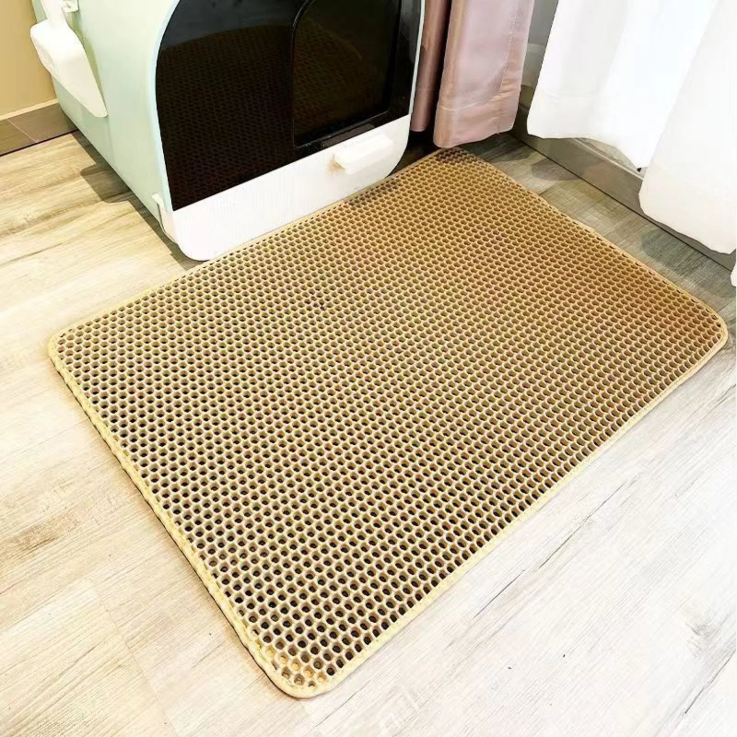Large Cat Litter Mat – Waterproof & Double Layer for Easy Cleanup!