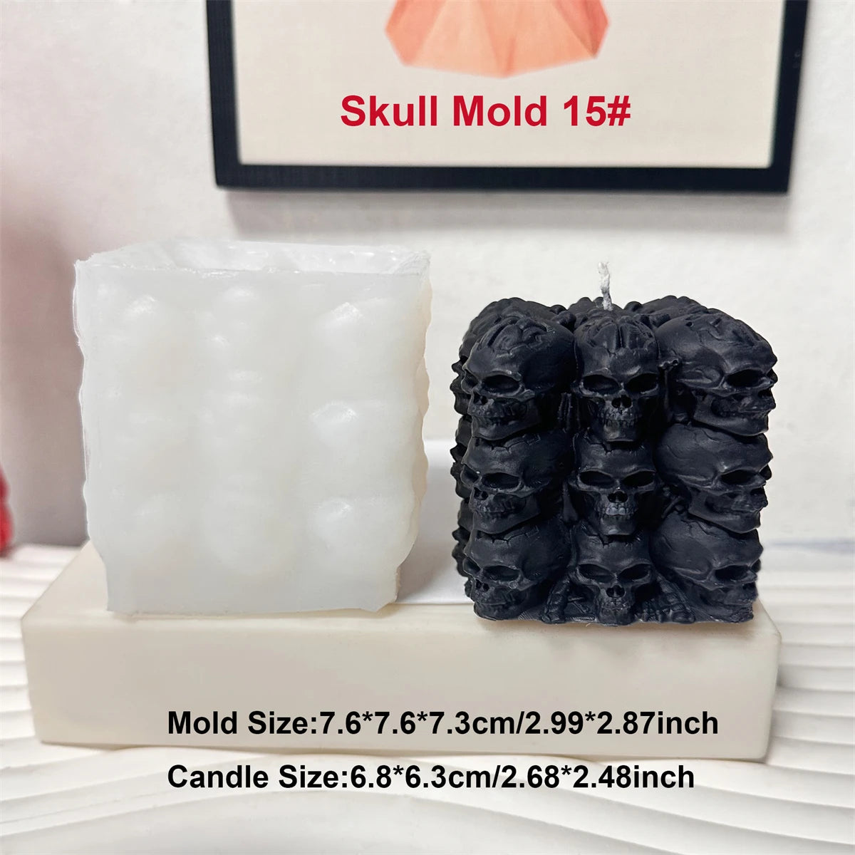 3D Skull & Pumpkin Candle Silicone Mold