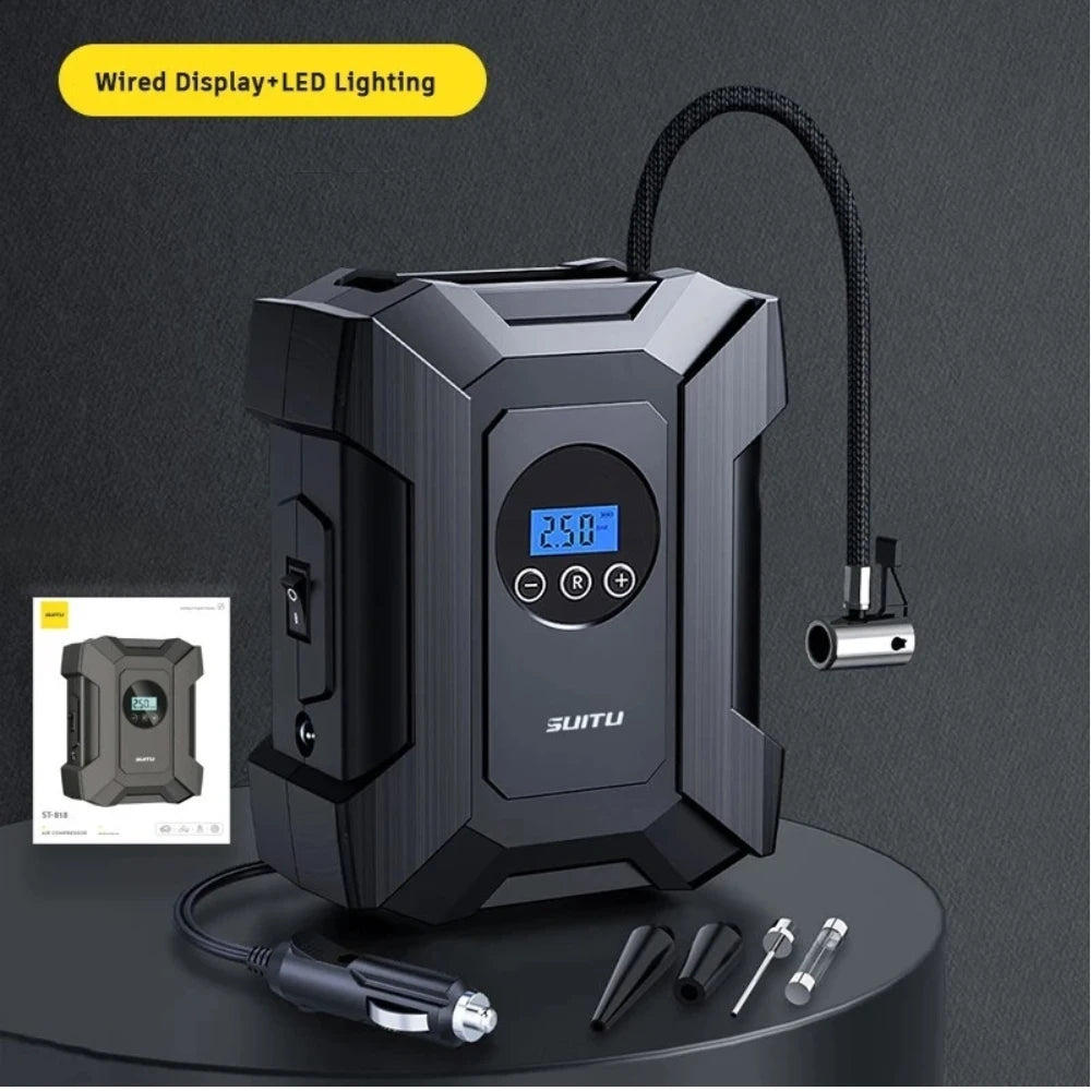 Suitu 12V Portable Car Air Compressor – Digital Tyre Inflator