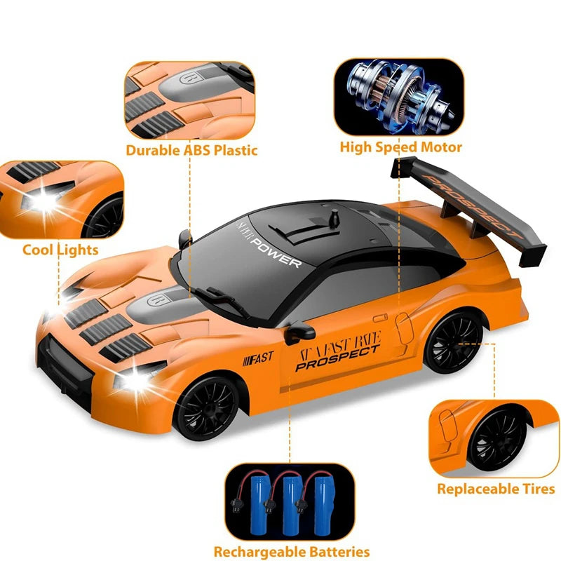 2.4G Drift RC Car – 4WD Remote Control Racing Toy