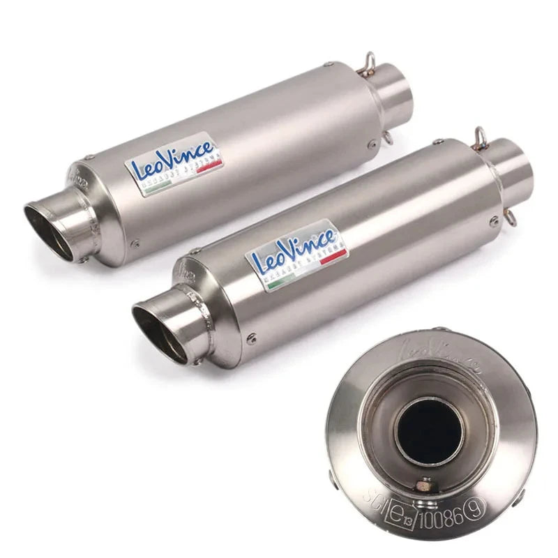 Universal LeoVince E-Mark Slip-On Exhaust Muffler