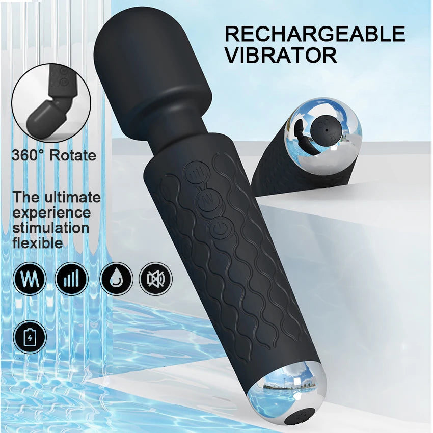 20 Modes AV Stick Clit Vibrator for Women