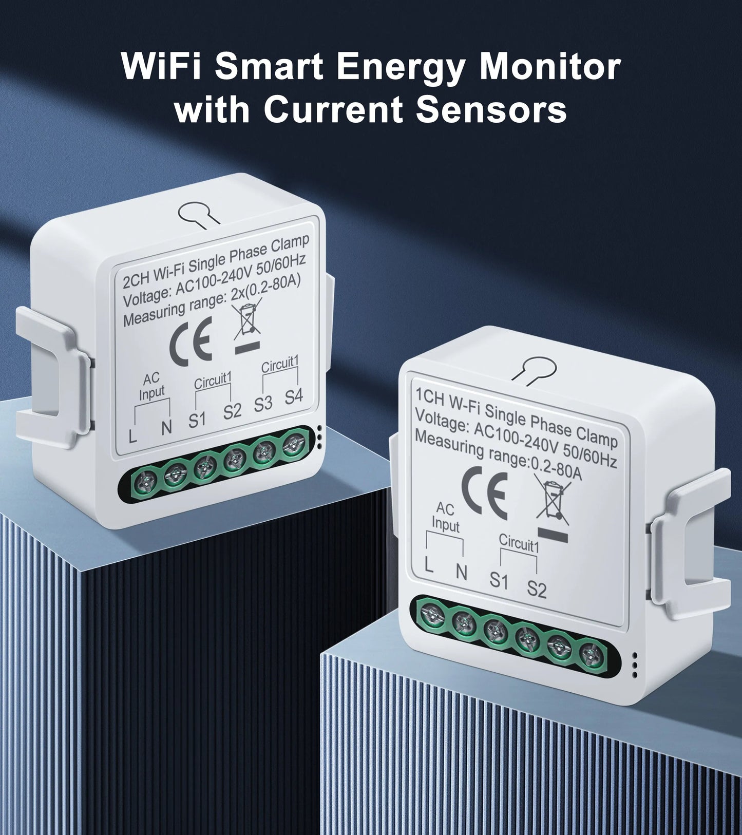 Smart WiFi Power Meter Clamp – Solar Ready