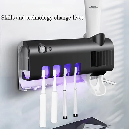Smart Toothbrush Holder with Auto Dispenser