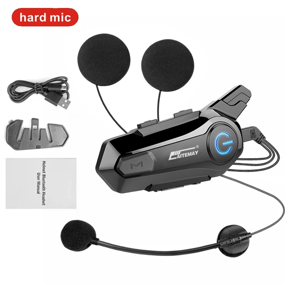 Bluetooth Motorcycle Helmet Intercom Headset 1000M