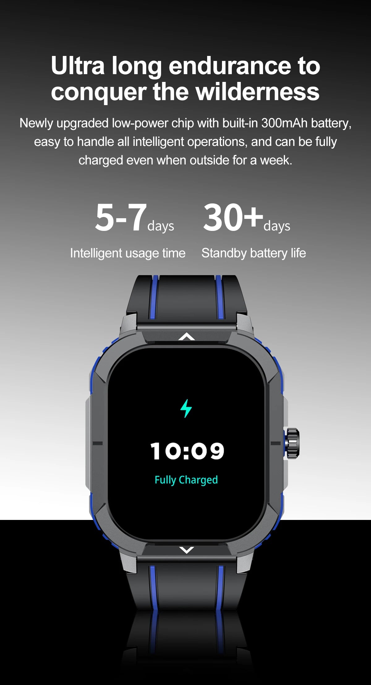 2.06" AMOLED Smart Watch Wireless Charging
