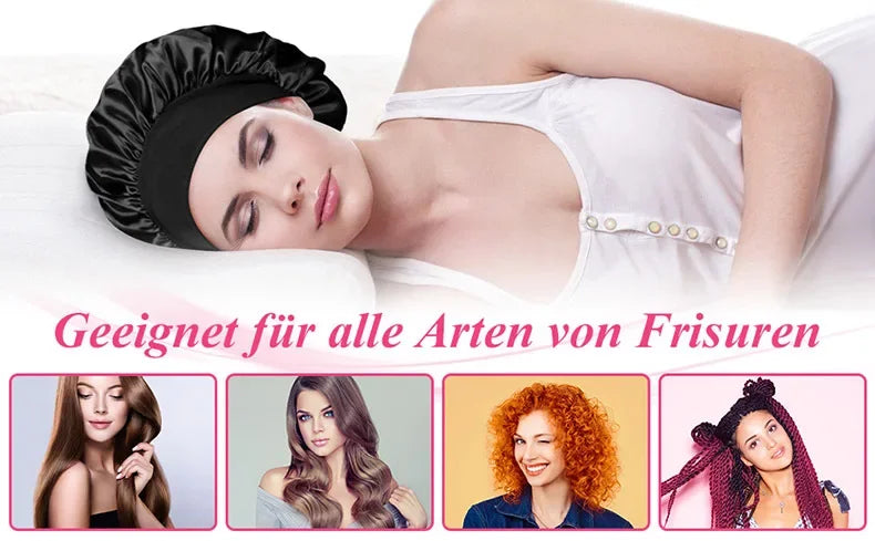 Silk Nightcap for Women with Wide Brim