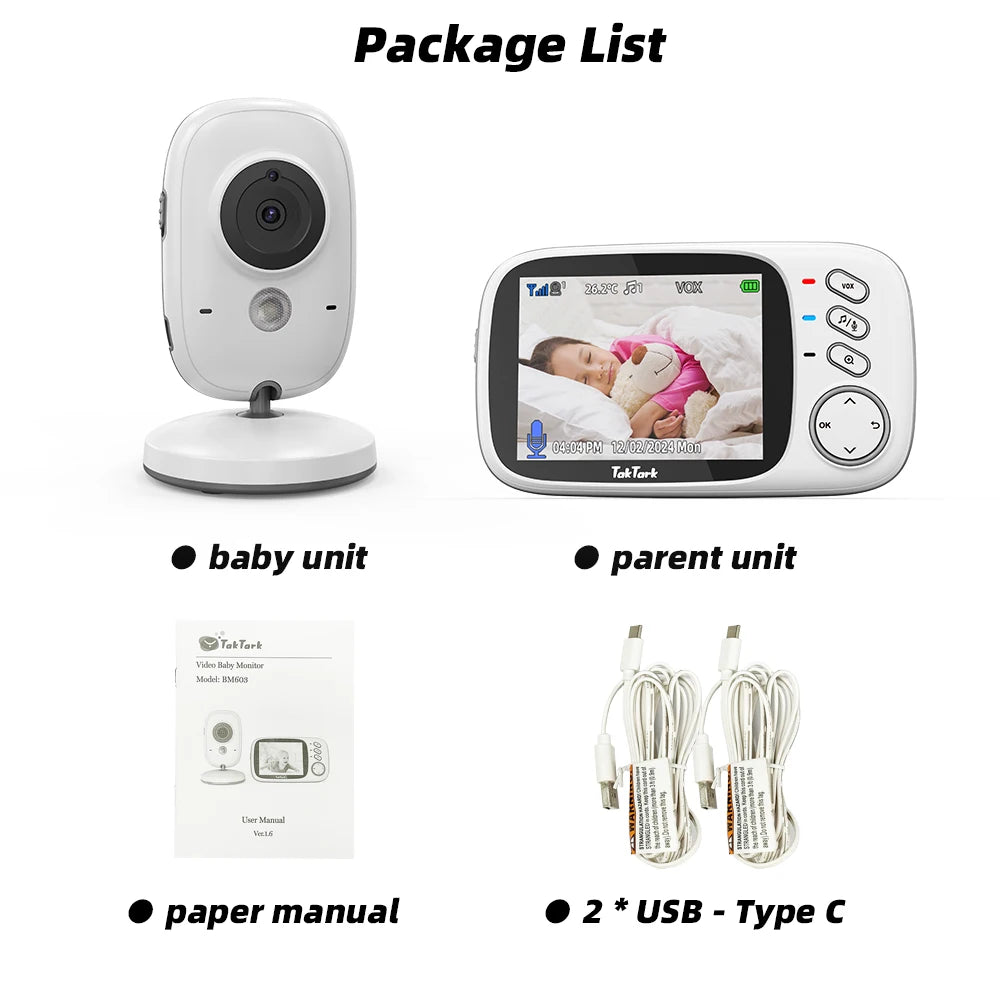 TakTark 3.2" Wireless Video Baby Monitor