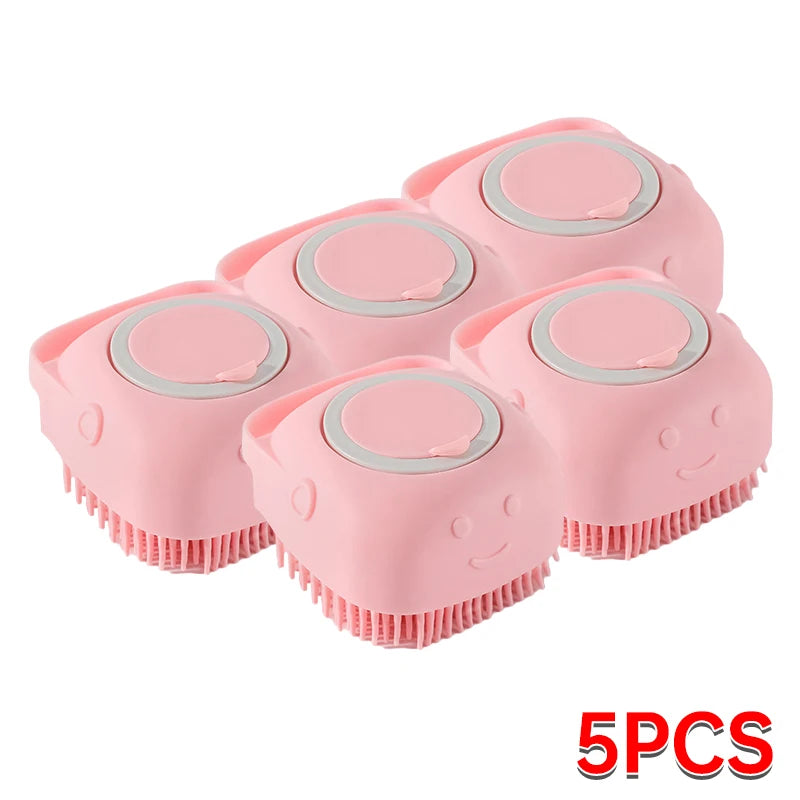 Soft Silicone Pet Bath Brush – Wash & Massage in One!