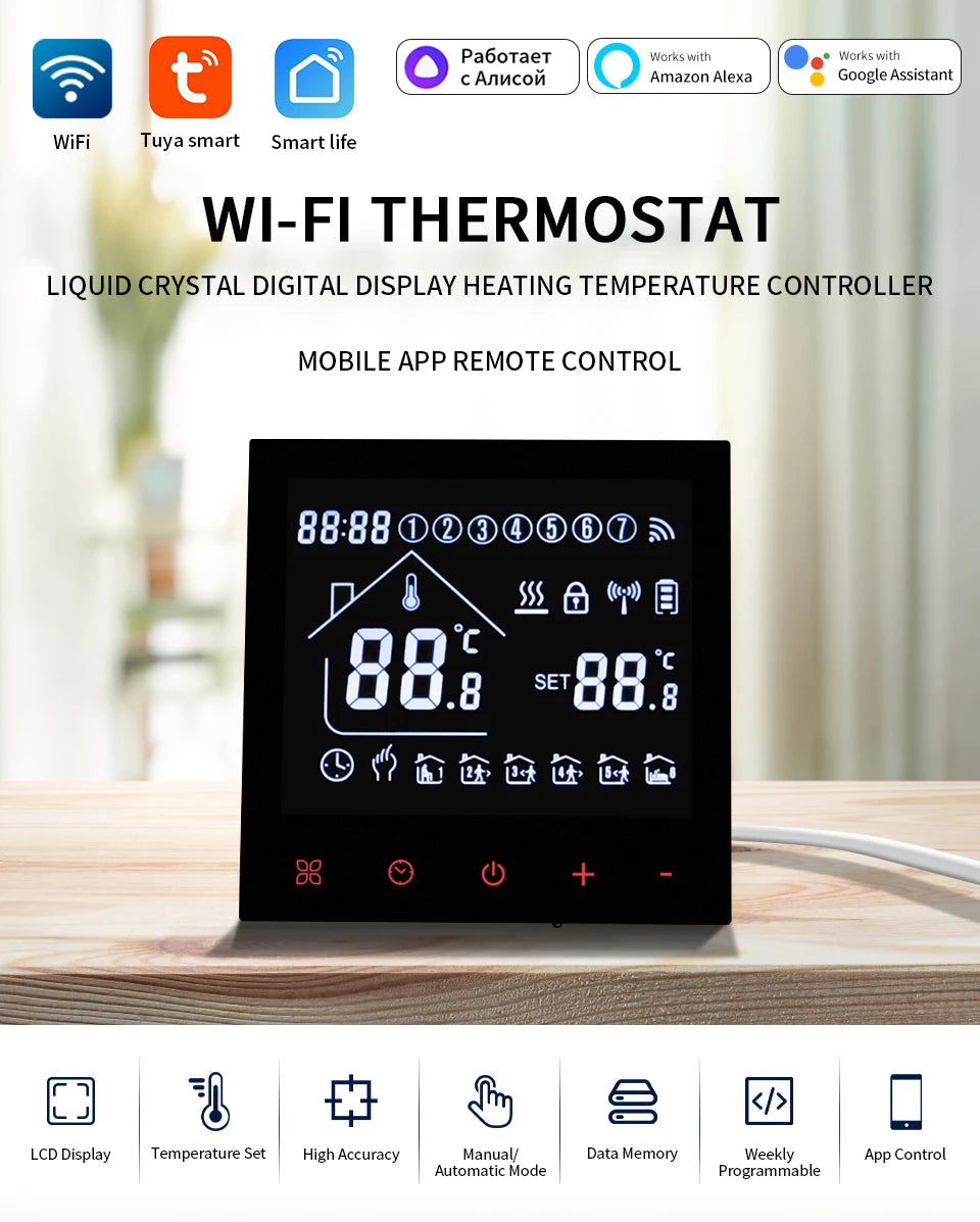 Tuya WiFi Smart Thermostat – Floor & Boiler Heating Control