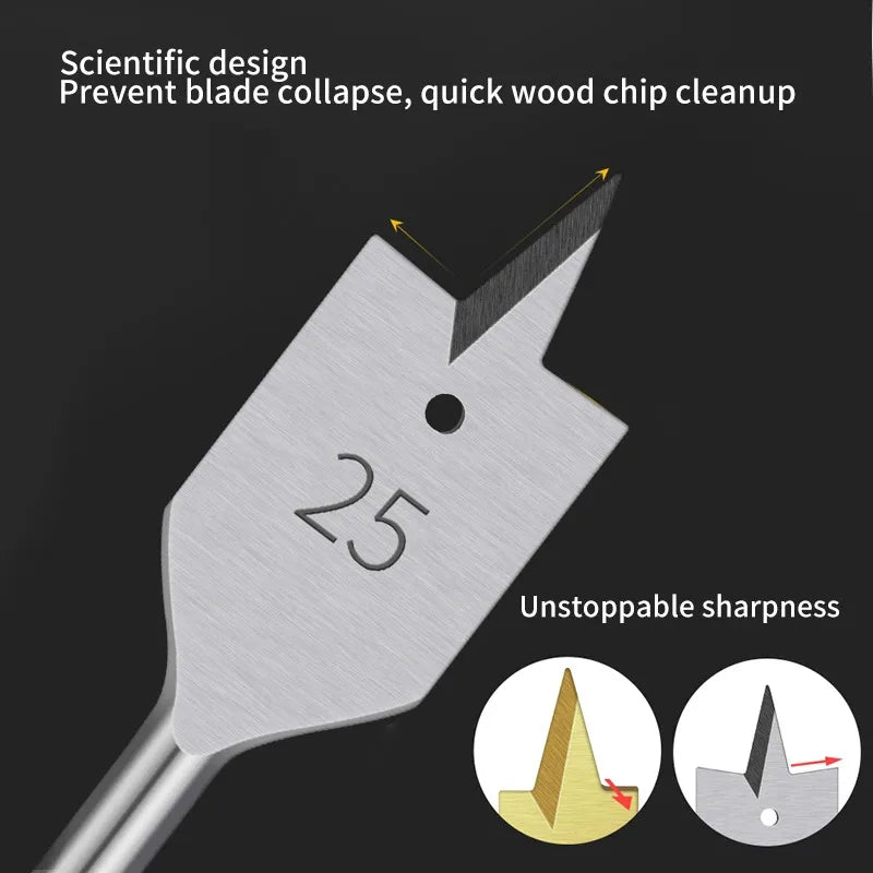 Drill perfect holes with this flat bit woodworking set!