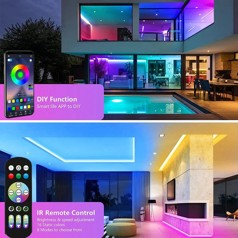 5050 RGB LED Light Strip – Mood Lighting with Bluetooth Magic!