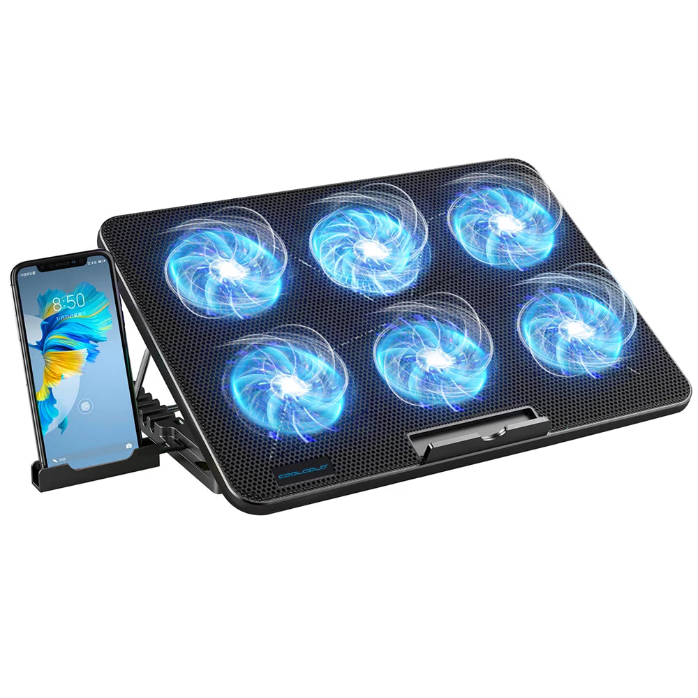 Keep your laptop cool with Coolcold’s 6-fan pad!