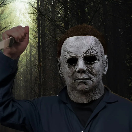 Halloween Old Demon Full Face Mask – White Vampire Horror Prop