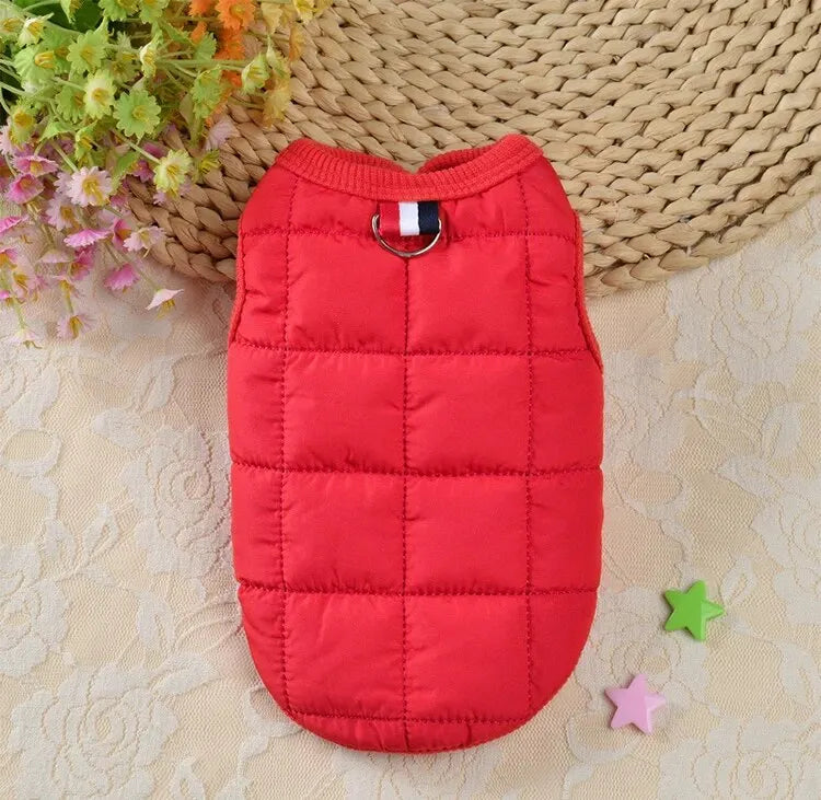 Winter Cotton Dog Vest Coat – Warm & Windproof for Small & Medium Dogs!