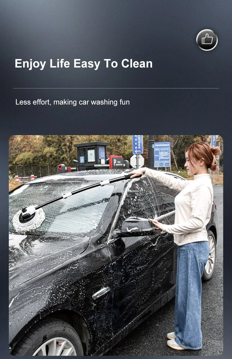 Telescopic Car Wash Mop – Reach Every Inch, Scratch-Free!