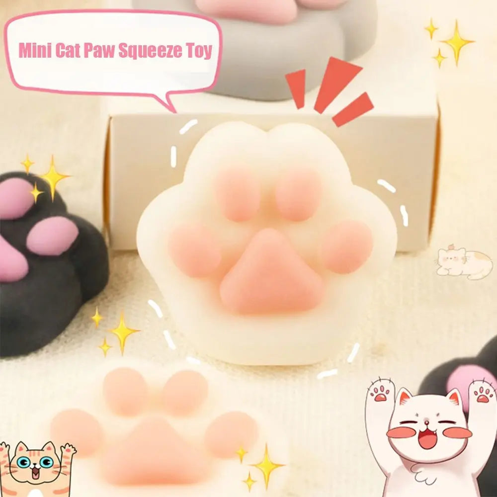 Mini Cat Paw Squeeze Toy for Stress Relief