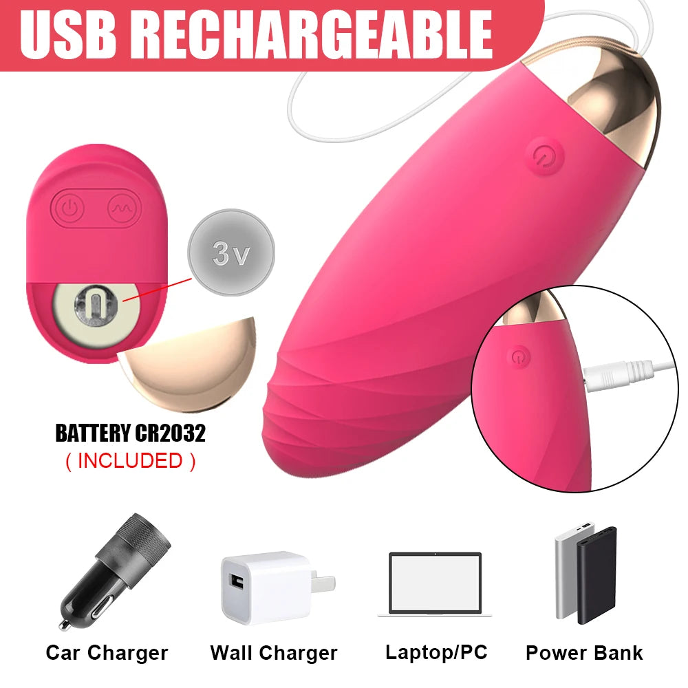 Wireless Remote Bullet Vibrator with 10 Modes
