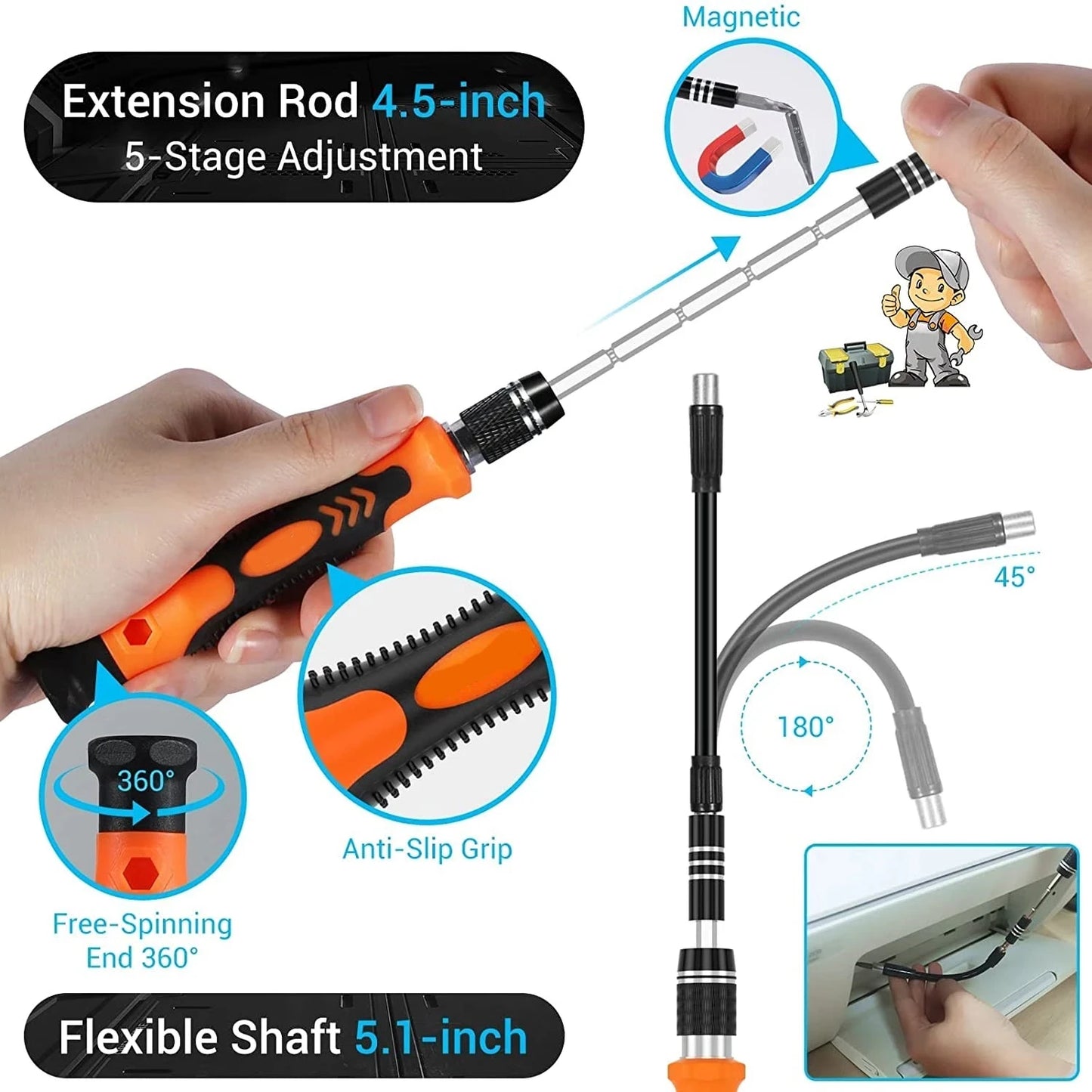 WOZOBUY Magnetic Screwdriver Set – One Kit, Every Fix!