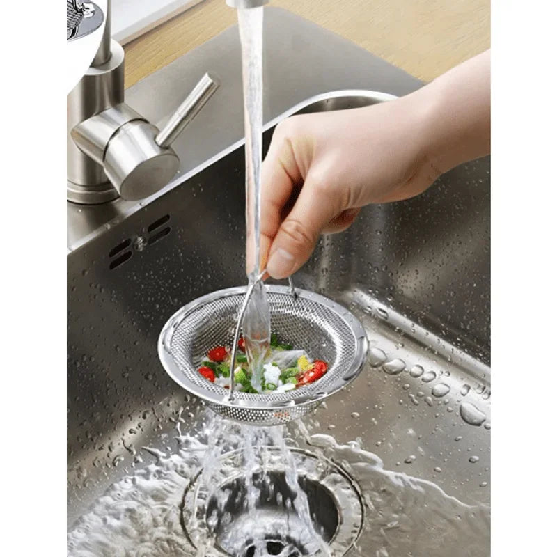 Stainless Steel Hair Catcher & Drain Stopper with Handle