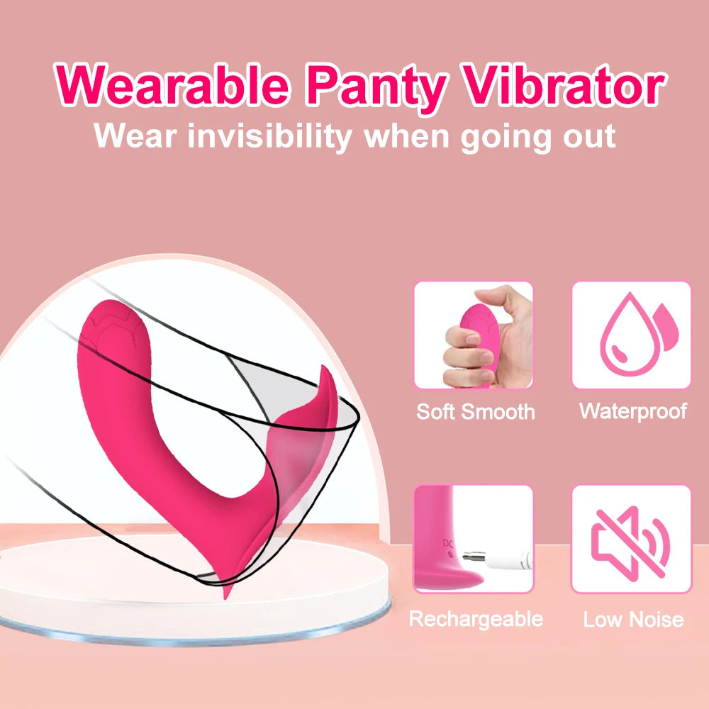 Bluetooth Wearable Vibrator with G-Spot & Clitoral Stimulation
