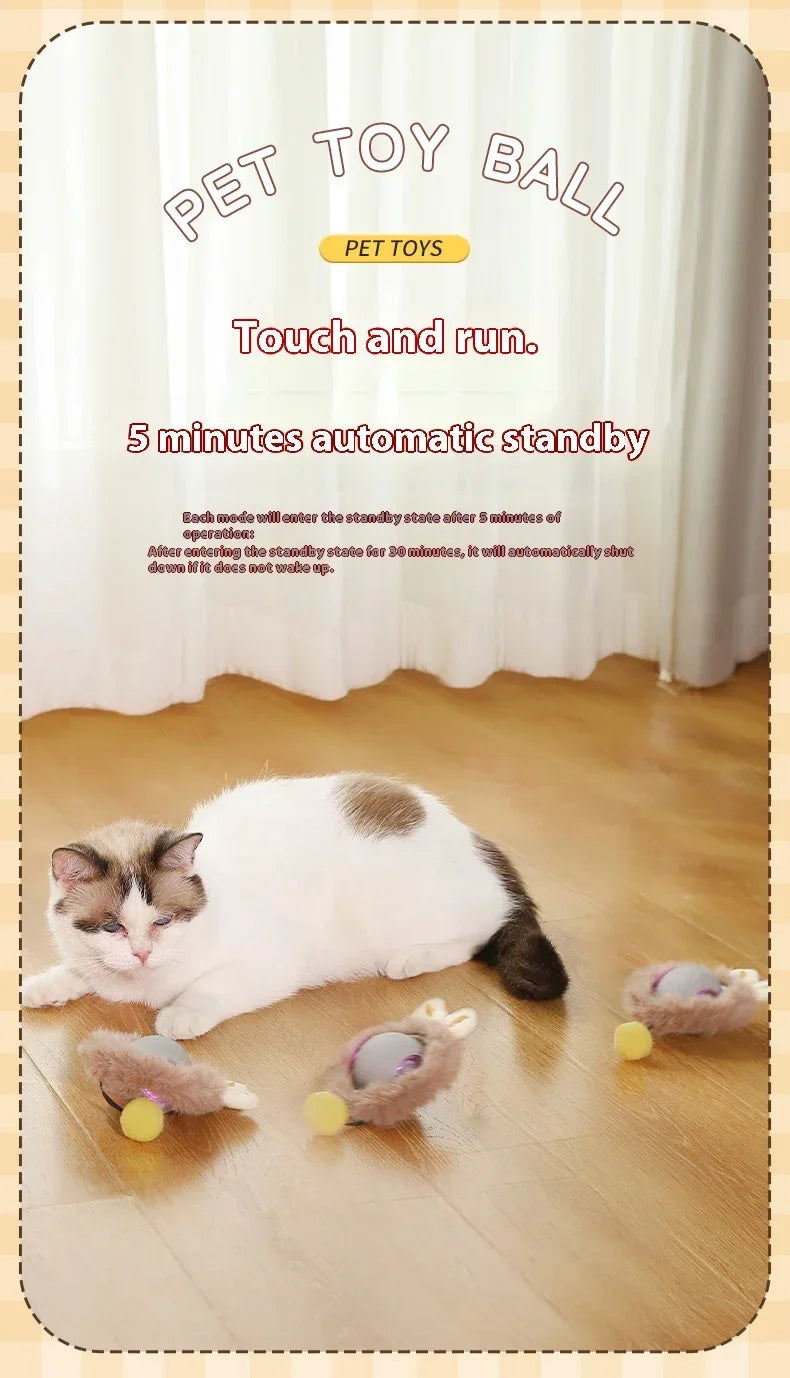 Smart Rolling Cat Toy Ball USB Rechargeable