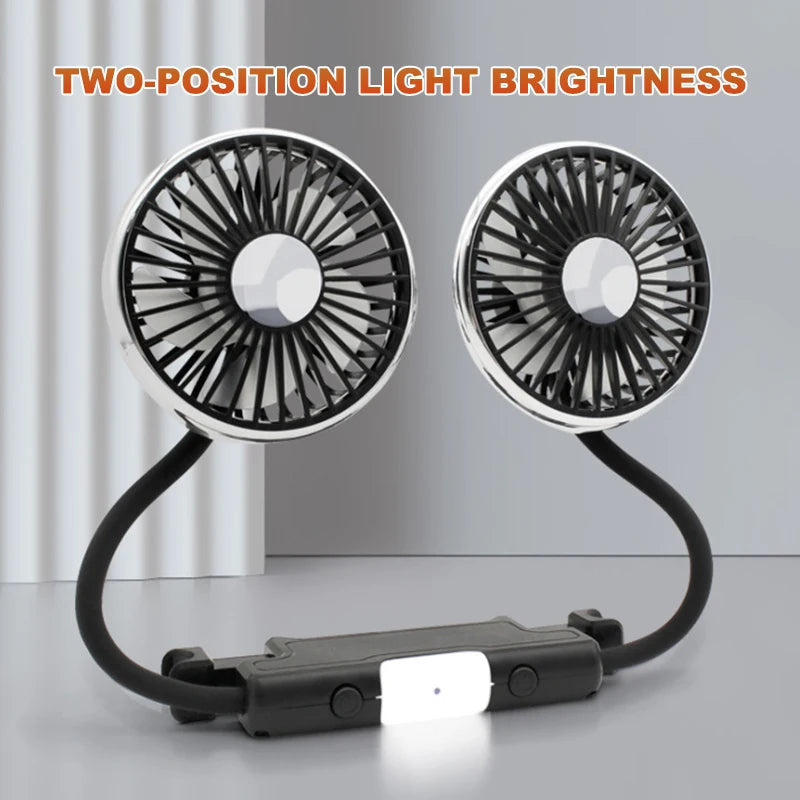 SEAMETAL Dual Head Car USB Cooling Fan